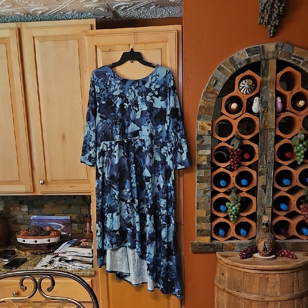 Soft Surroundings Blue Asymmetrical Dress